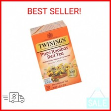 Twinings Pure Rooibos Red Herbal Tea Individually Wrapped Bags, 20 Count Pack o