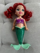 Jouet Disney Ariel la petite sirène 14" parlant et chantant testé et fonctionne fr, esp