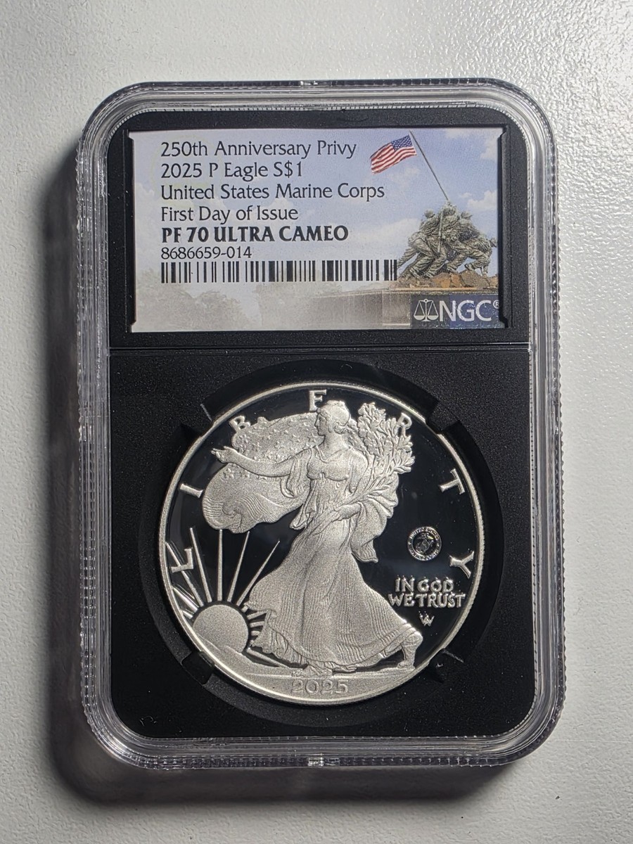 2025 P Silver Eagle 250th Anniversary Privy Mark – NGC PF70 FDOI (Presale)