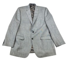 Ralph Lauren Chaps Blazer Men Gray Classic Jacket Paisley Lined   Size 44L