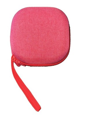 Aenllosi Hard Carrying Case Red With Zipper Square 2x5x5 NWOT