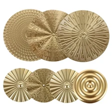 1 Set Gold Wall Hanging Art Wall Decor Circular Wall Art Decorative Wall Deco...
