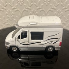 White Motorhome Camper Van Diecast Toy Car Vehicle