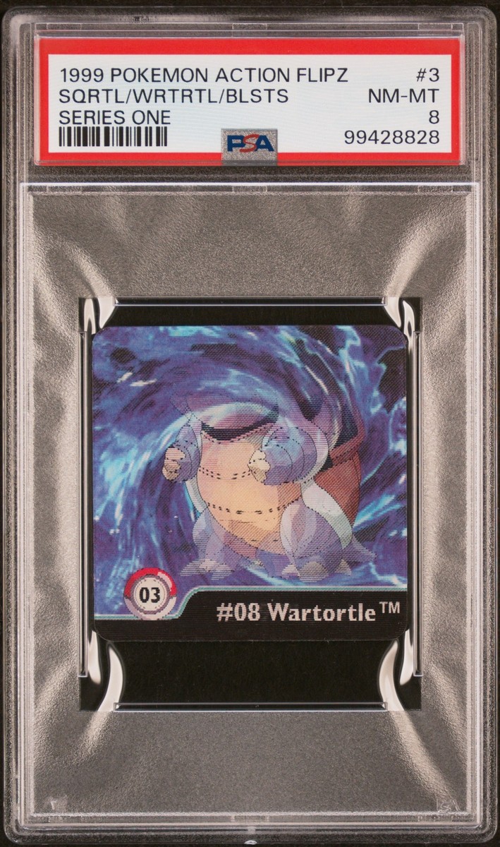 1999 POKEMON ACTION FLIPZ SERIES ONE #3 BLASTOISE/SQUIRTLE