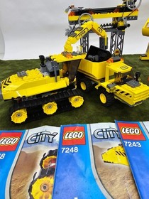 LEGO City Street Sweeper 7242 Construction Site 7243 Digger 7248 Set W/Manuals