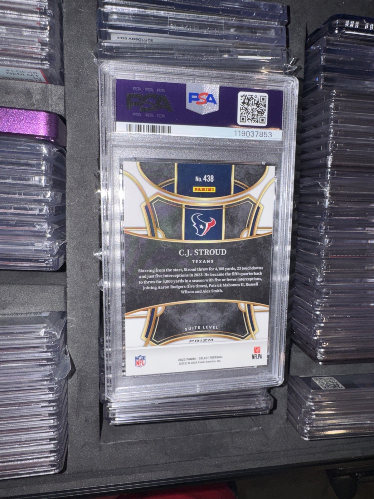 CJ Stroud Panini Select Cosmic Psa 9 Rookie Card Low Pop view 6