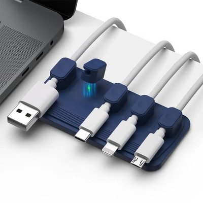 Kabelhalter - Desktop Organizer für USB C Micro - Mehrzweck Clips