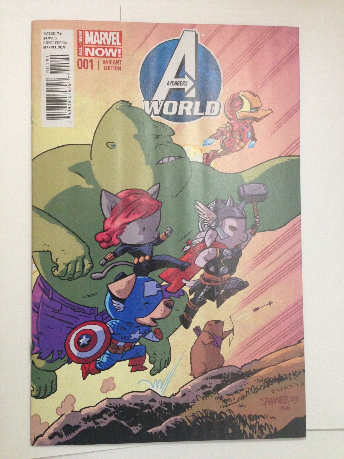 AVENGERS WORLD #1 Marvel Now! SAMNEE ANIMAL VARIANT 1:25 NM - Marvel Comics  | eBay