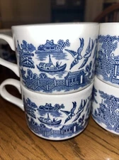 Churchill England Blue Willow Tea/ Coffee Cup - Set Of 4