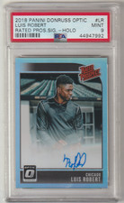 LUIS ROBERT 2018 PANINI DONRUSS OPTIC HOLO ROOKIE AUTOGRAPH AUTO PSA 9 MINT RC