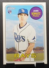 2016 Topps Heritage #558 Jaime Schultz RC RAYS Rookie High Number⚾️NM/MT
