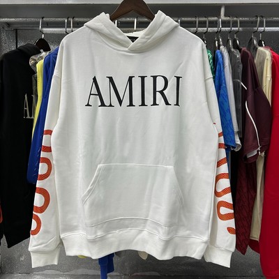 Amiri men hoodie sweatshirt White/Red size L