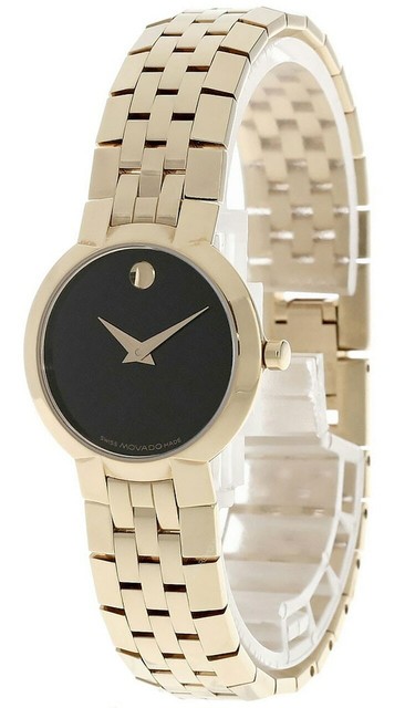 Movado Faceto 0605045 28mm Gold PVD 