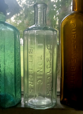 DR.BOYCES TONIC BITTERS 1880s SCARCE 12 SIDED VERMONT BITTERS BOTTLE