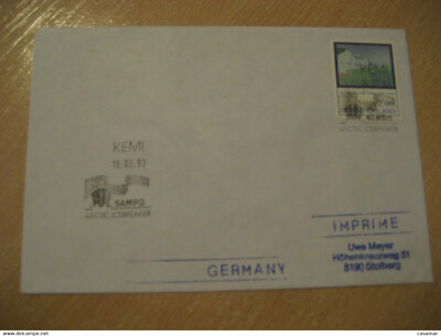 SAMPO Arctic Icebreaker Brise-glace Ship Cover KEMI 1993 Cancel Polar FINLAND
