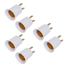 E26/E27 Light Bulb Socket To Plug-in Adapter Converts Outlet To Lamp Socket 125V