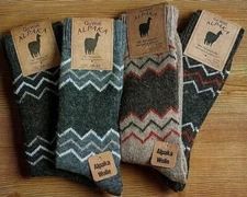 Alpaca Thermal Wool Socks for Women and Men - 2 PAIRS - Thick Knitted | 3099
