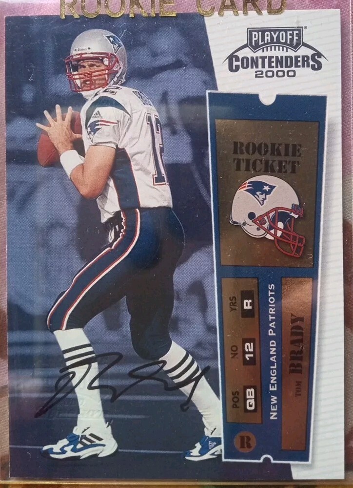2000 Playoff Contenders Rookie Ticket #144 Tom Brady Authentic GOATom!!