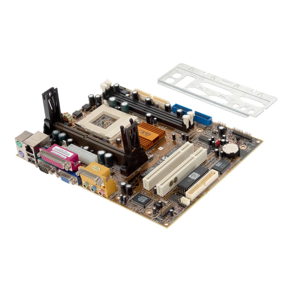 Mainboard Micro-ATX PC Chips M756LMRT+ V3.3 Slot1 PGA370 SDRAM PCI - Image 2 of 3