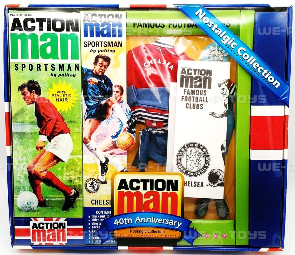 Figura y accesorios de fútbol americano Action Man Sportsman Chelsea Hasbro 2006 NUEVO Foto 2 de 4