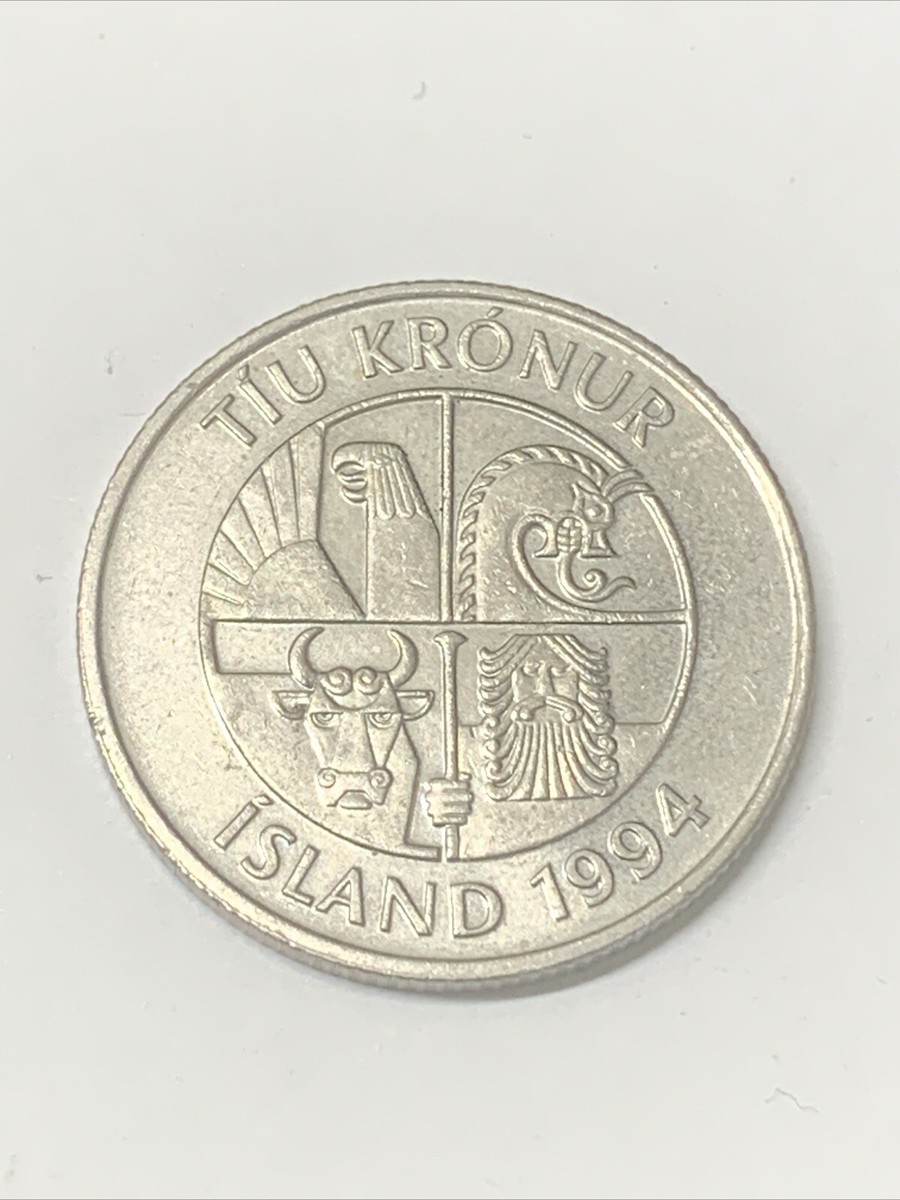 1994 Tiu Kronur Island Coin 10 KR | eBay