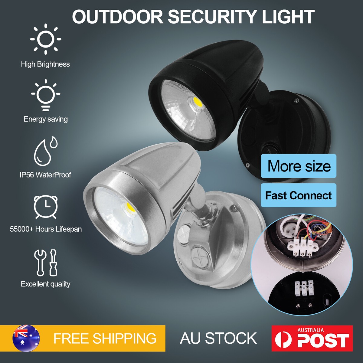 LED Security Sensor Light Outdoor 15W 30W Garage Flood Light