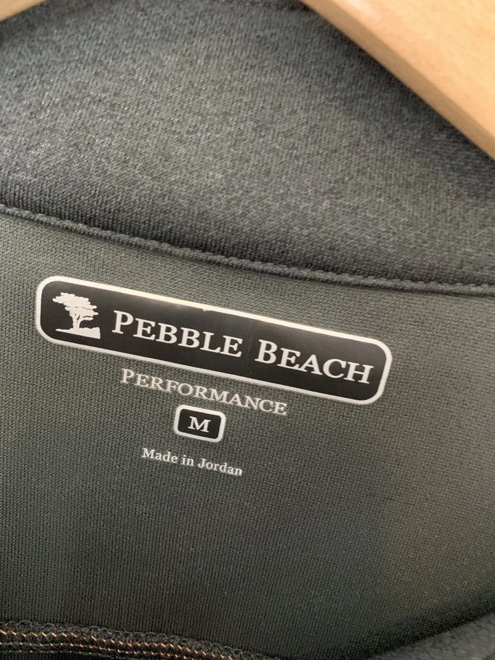 NWT PEBBLE BEACH 1/2 Zip Golf Pullover Jacket Gray Size Medium Clearwater Energy - Image 2 of 4