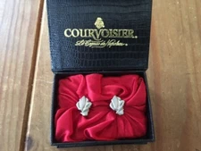 Courvoisier (Le Cognac de Napoleon) Cuff Links  Silver Tone NEW IN BOX