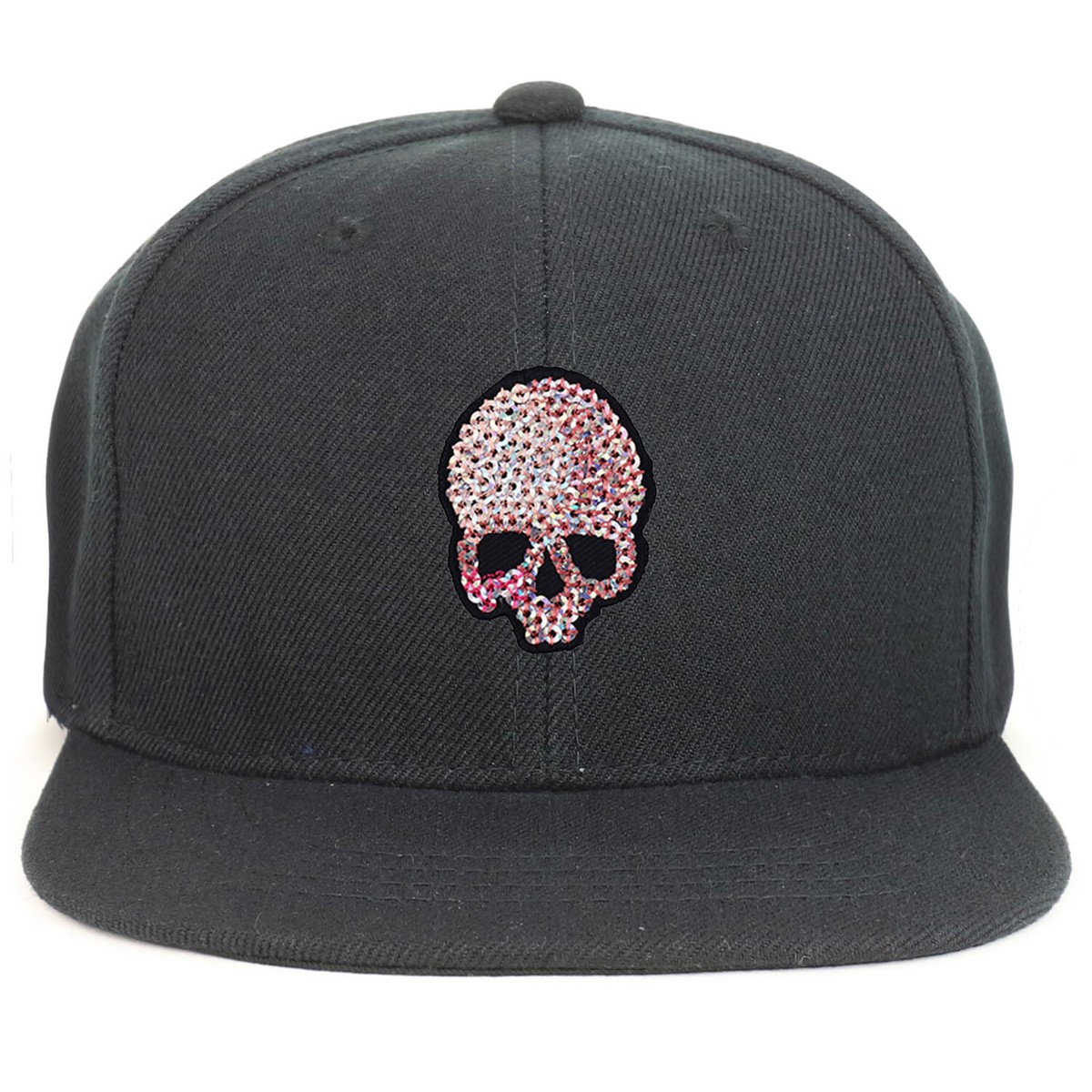 Oversize XXL Trucker Cap - Mesh Snapback Hat With USA Flag Patch, Black - For Big Head Sizes Up To XXL, Adjustable Snap Closure