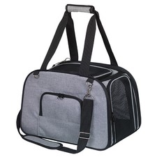 Nobby Tasche Tali grau für Katzen bis 7 kg, 43x28x28cm, abwaschbar, Mikrofaser