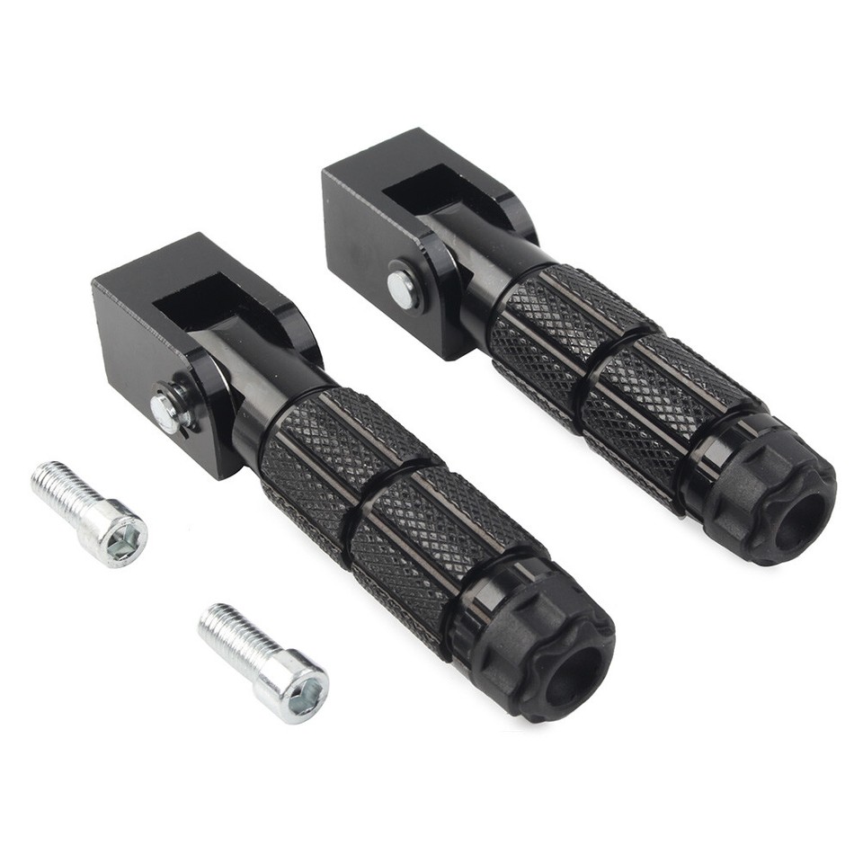 PACEWALKER 8mm Motorcycle Footpegs Universal Foldable Foot Pegs CNC Non-Slip Foldable Aluminum Pegs Compatible with Yamaha Honda Suzuki Kawasaki