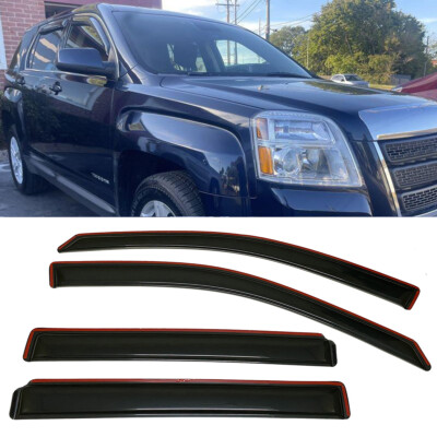 IN-CHANNEL Smoke Window Visors Sun Vent Rain Guard Fit for 2010-2017 GMC Terrain