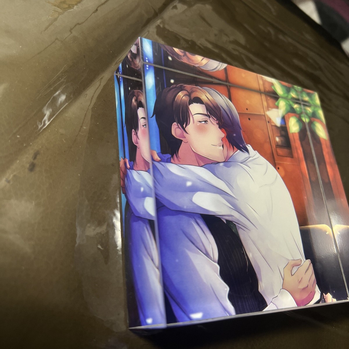 Adachi & Kurosawa Morning Cherry 4x4x1 Lucite Paperweight