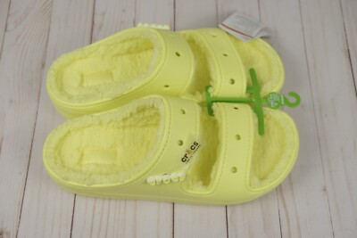 Crocs Yellow Cozzzy Platform Sandals Slippers Men 10 Women 12 New with tag