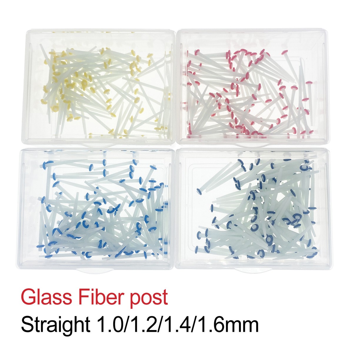 ユウ Dental Endo Quartz Fiber Post Straight Screw Thread Posts 1.0 1.2