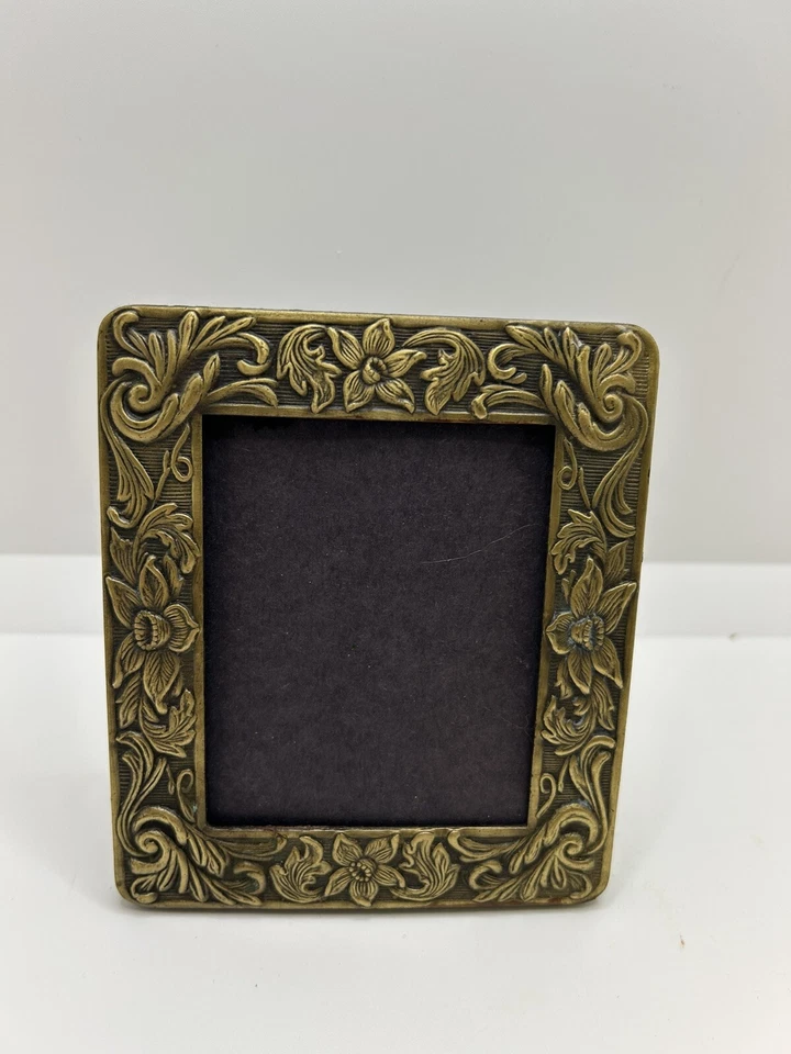 Antique & Vintage Brass Picture Frames Lot Of 6 Art Nouveau Tin Back NOS Oval - Image 4 of 4