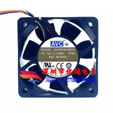 AVC DATB0625B2S 6025 DC12V 0.66A 6CM 4-Wire PWM Cooling Fan