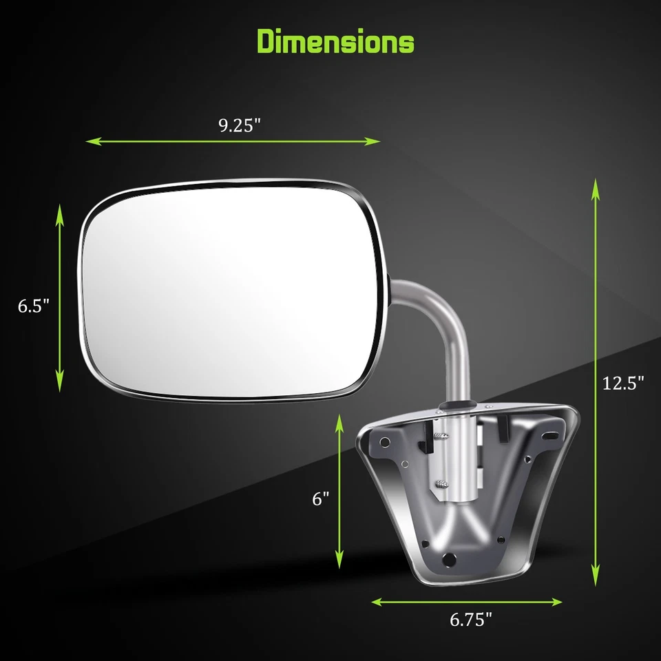 Par de espejos retrovisores manuales laterales para camioneta Chevy Blazer GMC C/K Suburban 1973-86 Foto 4 de 4