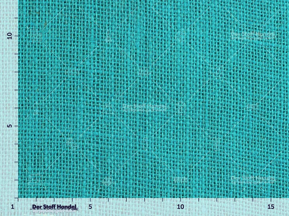 JUTE Stoff fein gewebt Sackleinen Rupfen Dekoration TÜRKIS EUR 8,98/m - Bild 2 von 2