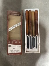 Vintage 4 pc Set Craftsman High Speed Steel Wood Lathe Tools Chisels U.S.A.