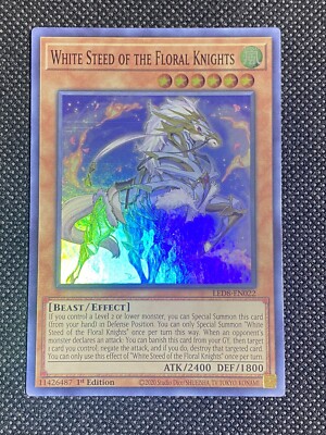 YuGiOh! - White Steed of the Floral Knights LED8-EN022 Super Rare 1st Edition NM