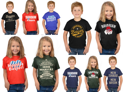 Kindershirt bayrische Sprüche Dialekt Volksfest Sprüche Tracht Kinder Tshirt 