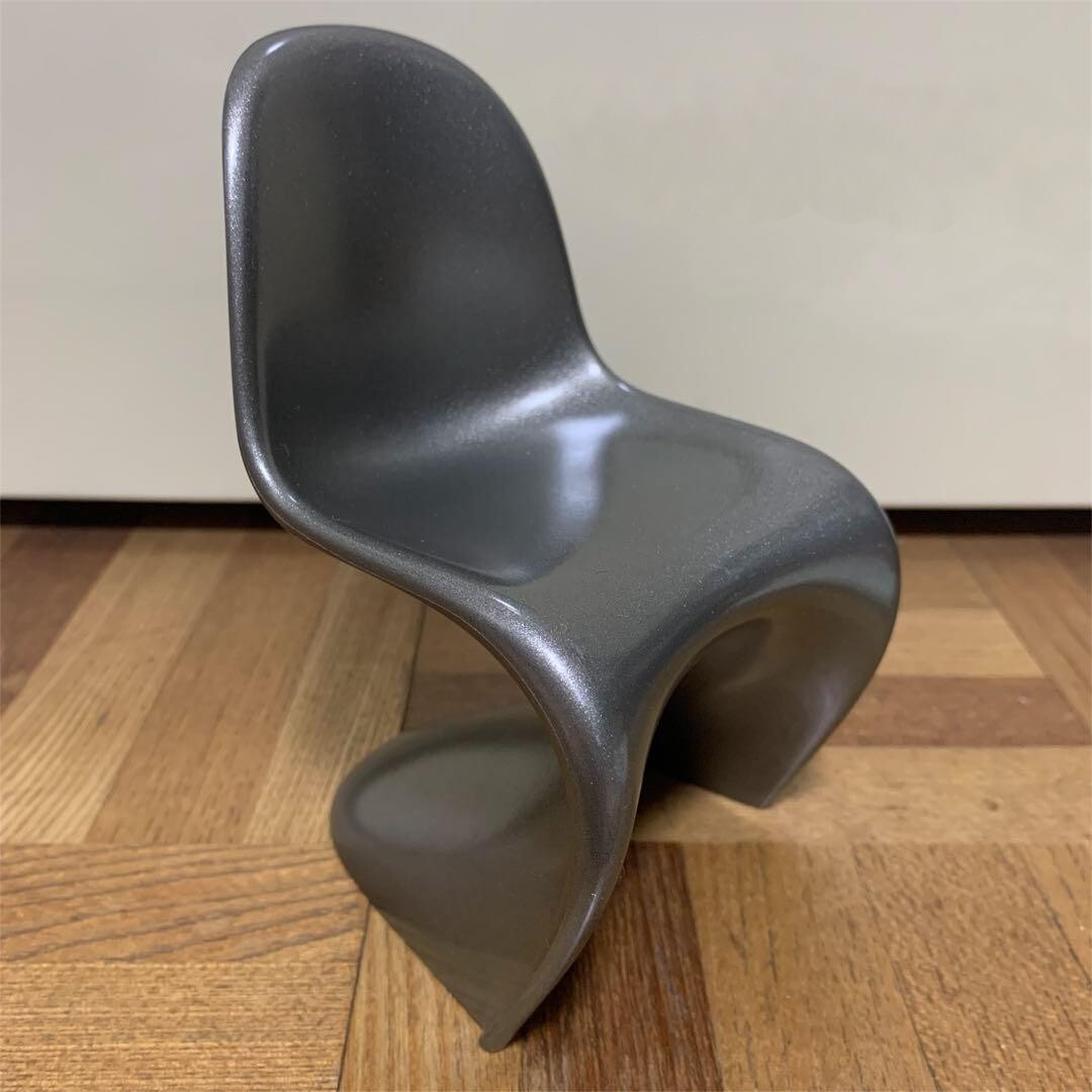 Vitra Miniature Collection Panton Chair Metallic Silver 1/6 Scale