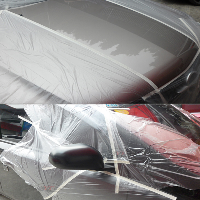 MASKING FILM 12.5x328ft CLEAR POLYTHENE SHEETING CAR PLASTIC COVER