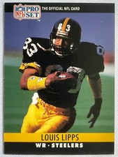 1990 NFL PRO SET LOUIS LIPPS FOOTBALL CARD #270 Pittsburgh Steelers NM
