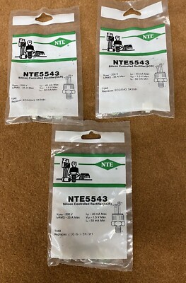 NOS NEW NTE Electronics NTE5543 SCR 35A, 200V, TO48 (3 PACK)