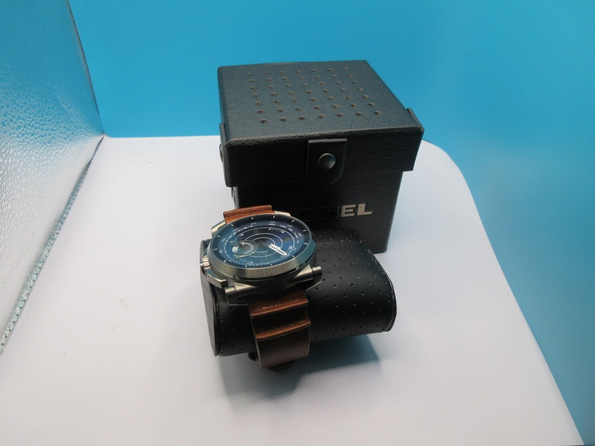 DIESEL Wearable DZT-1003 Leather-Brown Hybrid Smartwatch RARE W