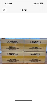 4 Boxes Lanbena Golden Retinol Hydra-gel Eye Patches 60 pcs/30 pairs exp 07/2026