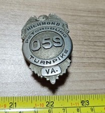 Vintage Richmond Virginia Petersburg Turnpike Tollbooth Hat Eagle Metal Badge
