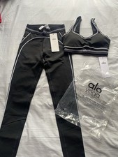 Alo Women's Full Yoga Set Airbrush Set Sports Bra Leggings